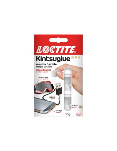 Masilla reparadora loctite kintsu glue expositor 16 unidades 8 blancas y 8 negras
