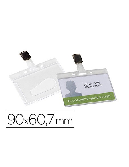 Identificador q connect rigido plastico acabado brillante con pinza kf14148 9x67 cm