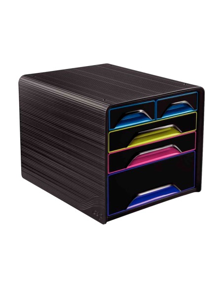 Fichero cajones de sobremesa cep 5 cajones mixtos negro multicolor 360x288x270 mm