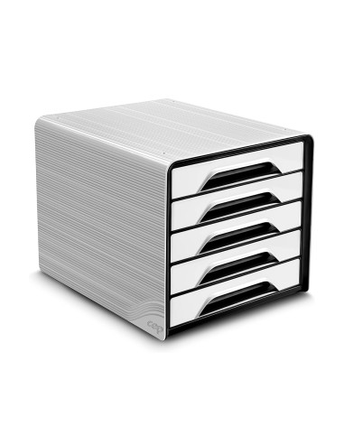 Fichero cajones de sobremesa cep 5 cajones blanco negro 360x288x270 mm