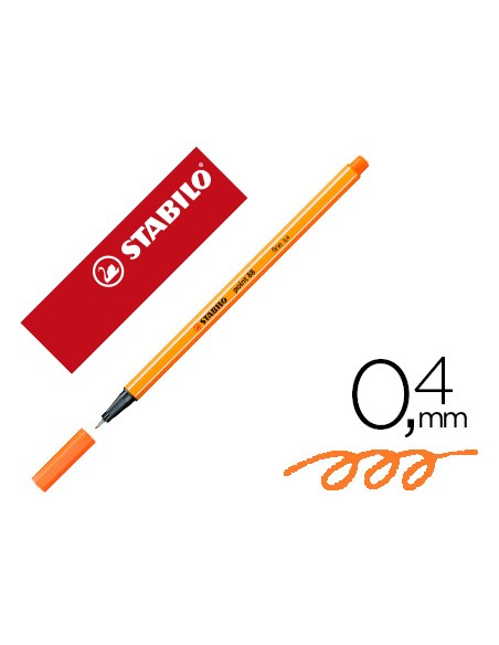 Rotulador stabilo punta de fib ra point 88 carne oscuro punta fina 04mm