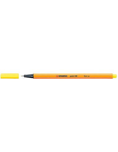 Rotulador stabilo punta de fib ra point 88 amarillo limon punta fina 04mm