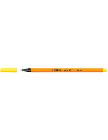 Rotulador stabilo punta de fib ra point 88 amarillo limon punta fina 04mm
