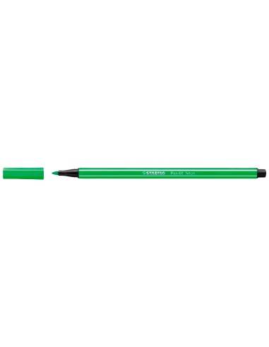 Rotulador stabilo acuarelable pen 68 verde neon punta gruesa 1mm