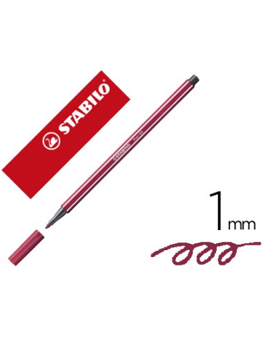 Rotulador stabilo acuarelable pen 68 purpura punta gruesa 1mm