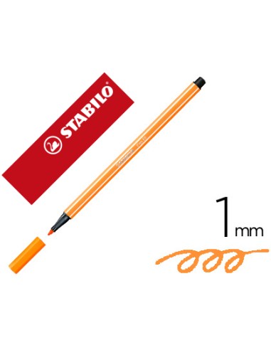 Rotulador stabilo acuarelable pen 68 ocre punta gruesa 1mm