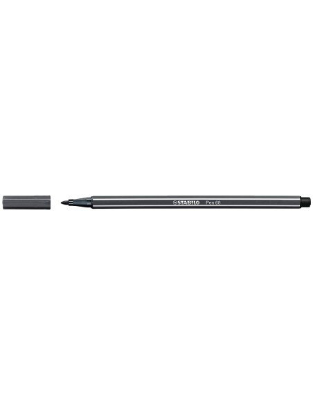 Rotulador stabilo acuarelable pen 68 gris paynes punta gruesa 1mm