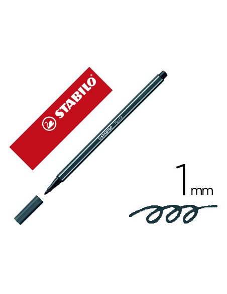 Rotulador stabilo acuarelable pen 68 gris azulado intenso punta gruesa 1mm