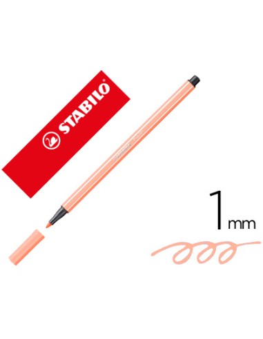 Rotulador stabilo acuarelable pen 68 carne claro punta gruesa 1mm