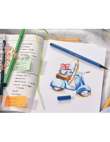 Rotulador stabilo acuarelable pen 68 bermellon punta gruesa 1mm