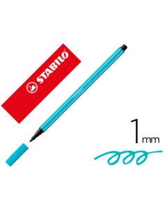 Rotulador stabilo acuarelable pen 68 azul cobalto punta gruesa 1mm