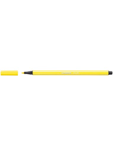 Rotulador stabilo acuarelable pen 68 amarillo limon punta gruesa 1mm