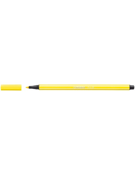 Rotulador stabilo acuarelable pen 68 amarillo limon punta gruesa 1mm