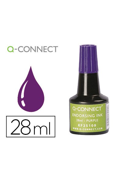 Tinta tampon q connect violeta bote 28 ml