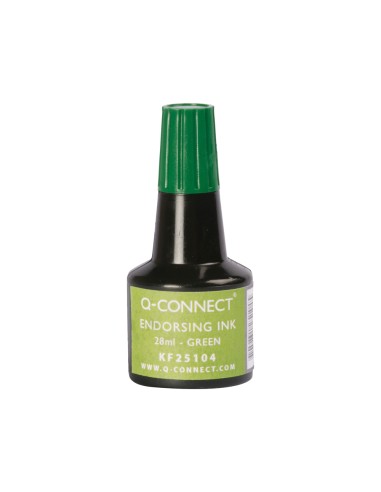 Tinta tampon q connect verde bote 28 ml