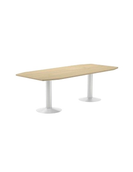 Mesa de reunion rocada meeting 3003atw04 estructura columna doble acero blanco tablero madera blanco Mesa de reunion rocada meeting 3003atw04 estructura columna doble acero blanco tablero madera blanco