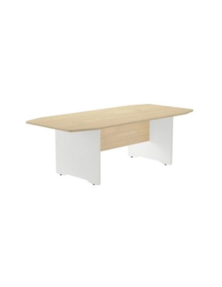 Mesa de reunion rocada meeting 3003aw04 estructura madera blanco tablero madera blanco 220x100x72 cm Mesa de reunion rocada meeting 3003aw04 estructura madera blanco tablero madera blanco 220x100x72 cm