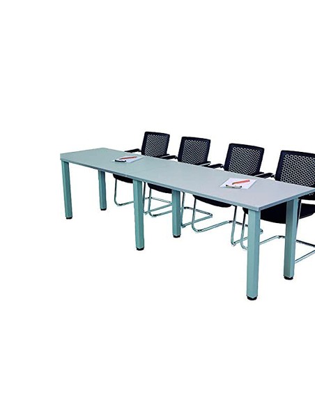 Mesa de reunion rocada meeting 3006at02 estructura columna acero gris tablero madera gris 120 cm diametro Mesa de reunion rocada meeting 3006at02 estructura columna acero gris tablero madera gris 120 cm diametro