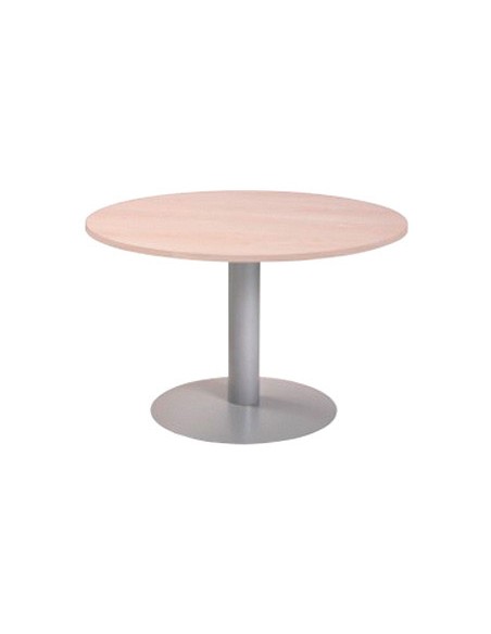Mesa de reunion rocada meeting 3006at02 estructura columna acero gris tablero madera gris 120 cm diametro Mesa de reunion rocada meeting 3006at02 estructura columna acero gris tablero madera gris 120 cm diametro