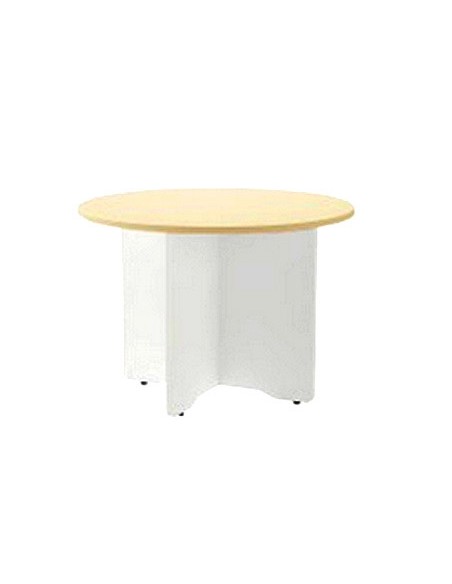 Mesa de reunion rocada meeting 3006aw04 estructura madera blanco en aspas tablero madera haya 120 cm Mesa de reunion rocada meeting 3006aw04 estructura madera blanco en aspas tablero madera haya 120 cm