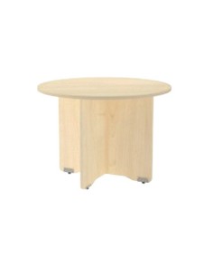 Mesa de reunion rocada meeting 3006aa01 estructura madera haya en aspas tablero haya 120 cm diametro