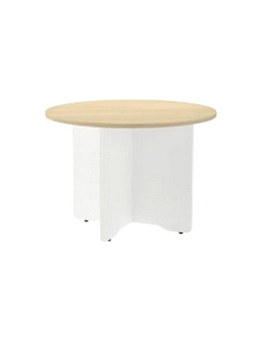 Mesa de reunion rocada meeting 3005aw04 estructura madera blanco aluminio en aspas tablero blanco 100 cm