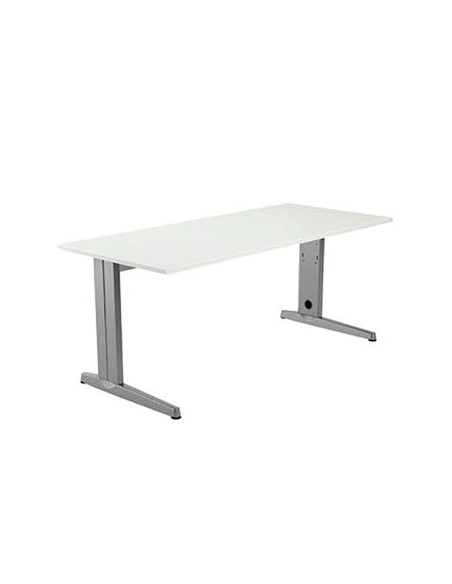 Mesa de reunion rocada meeting 3005ab04 estructura madera gris aluminio en aspas tablero blanco 100 cm Mesa de reunion rocada meeting 3005ab04 estructura madera gris aluminio en aspas tablero blanco 100 cm