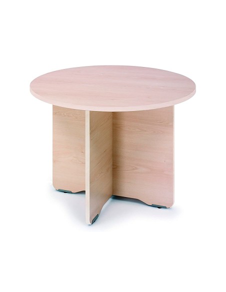 Mesa de reunion rocada meeting 3005aa01 estructura madera en aspas tablero haya 100 cm diametro Mesa de reunion rocada meeting 3005aa01 estructura madera en aspas tablero haya 100 cm diametro