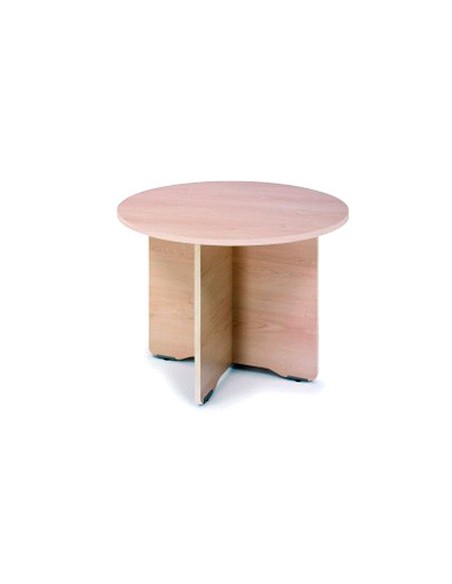 Mesa de reunion rocada meeting 3005aa01 estructura madera en aspas tablero haya 100 cm diametro Mesa de reunion rocada meeting 3005aa01 estructura madera en aspas tablero haya 100 cm diametro