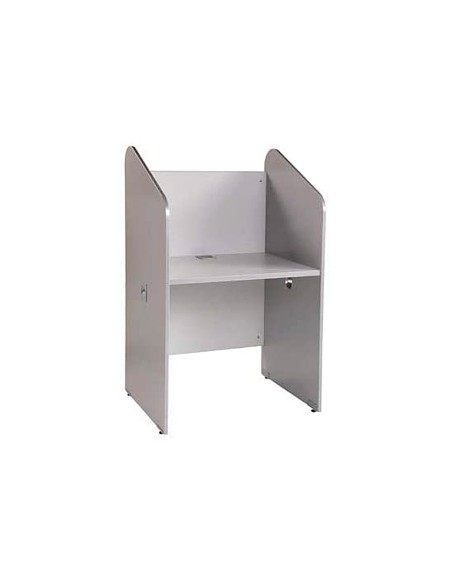 Mesa centro de llamadas rocada individual serie welcome 84x132x65 cm acabado ab02 aluminio gris