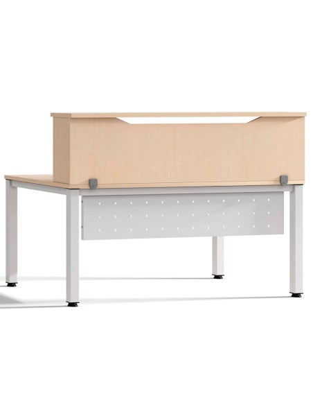 Mostrador de altillo rocada valido para mesas work metal executive 180x30x40 cm acabado an02 gris gris