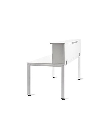 Mostrador de altillo rocada valido para mesas work metal executive 160x30x40 cm acabado aw04 blanco blanco