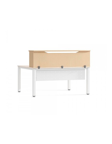 Mostrador de altillo rocada valido para mesas work metal executive 160x30x40 cm acabado aa01 haya haya