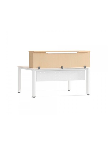 Mostrador de altillo rocada valido para mesas work metal executive 160x30x40 cm acabado aa01 haya haya