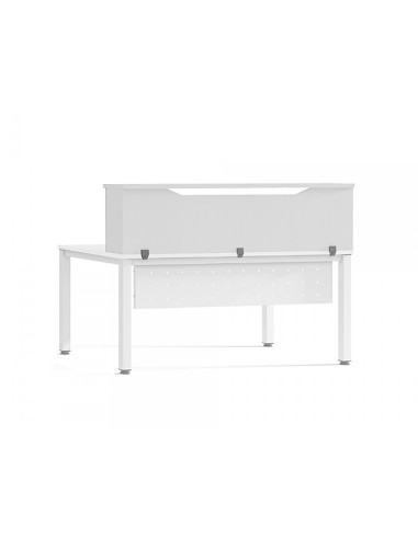 Mostrador de altillo rocada valido para mesas work metal executive 140x30x40 cm acabado aw04 blanco blanco