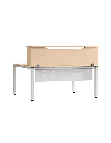 Mostrador de altillo rocada valido para mesas work metal executive 140x30x40 cm acabado aa01 haya haya