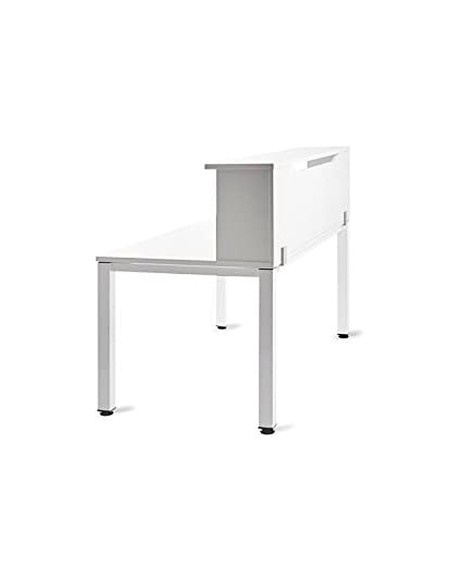 Mostrador de altillo rocada valido para mesas work metal executive 120x30x40 cm acabado aw04 blanco blanco