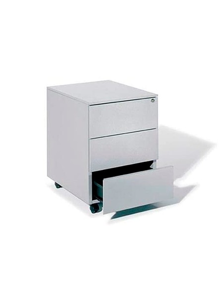 Cajonera metalica rocada con tres cajones serie store 58x40x595 cm acabado ac13 blanco blanco