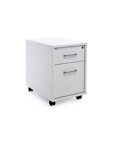 Cajonera rocada con dos cajones serie store 58x40x595 cm acabado aw04 blanco blanco