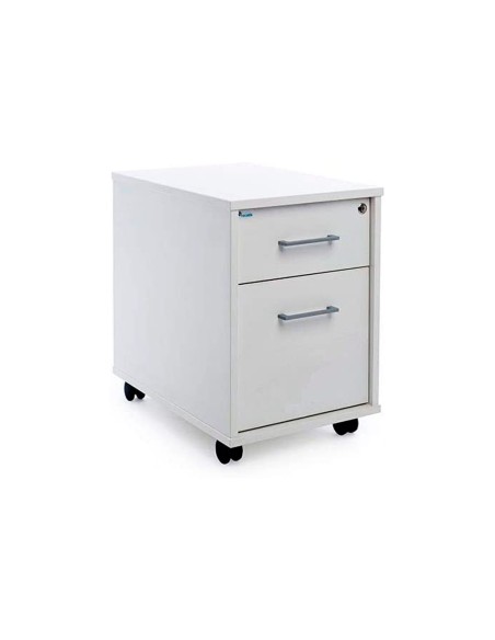 Cajonera rocada con dos cajones serie store 58x40x595 cm acabado aw04 blanco blanco