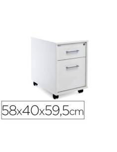 Cajonera rocada con dos cajones serie store 58x40x595 cm acabado aw04 blanco blanco