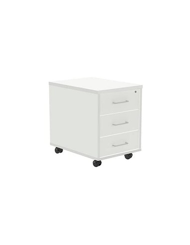 Cajonera rocada con tres cajones serie store 58x40x595 cm acabado aw04 blanco blanco