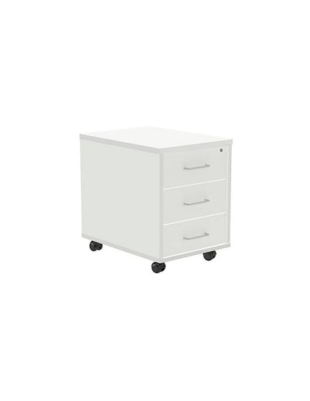 Cajonera rocada con tres cajones serie store 58x40x595 cm acabado aw04 blanco blanco