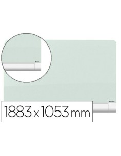 Pizarra blanca nobo diamond cristal magnetica esquinas redondas 1883x1053 mm