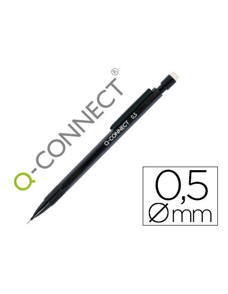 Portaminas q connect 05 mm con 3 minas cuerpo negro con clip negro Portaminas q connect 05 mm con 3 minas cuerpo negro con clip negro