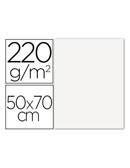 Cartulina lisa rugosa 2 texturas 50x70 cm 220g m2 blanco