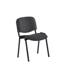 Silla rocada confidente estructura metalica tapizada en tela ignifuga negra 57x81x48 cm