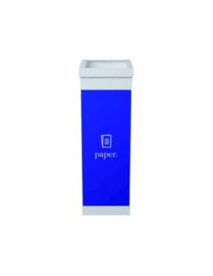 Contenedor papelera reciclaje paperflow con tapa poliestireno para papeles 60 l 76x363x263 cm