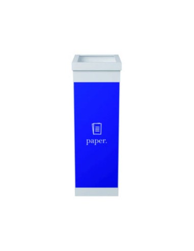 Contenedor papelera reciclaje paperflow con tapa poliestireno para papeles 60 l 76x363x263 cm