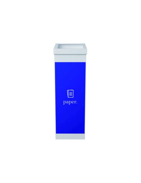 Contenedor papelera reciclaje paperflow con tapa poliestireno para papeles 60 l 76x363x263 cm